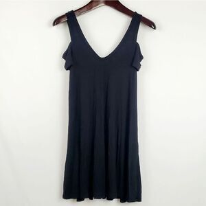 American Eagle sz XS Black Knee Length,  Knit Dress Peekaboo Sleeve